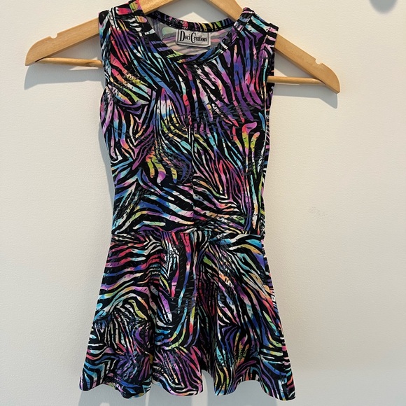 Dori Creations Multicolor Zebra Print Tank Dress Size 4 - Picture 2 of 4